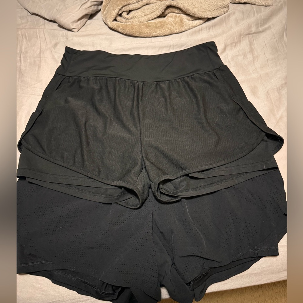 Two Pair Black Running Shorts